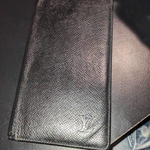 LV black wallet long